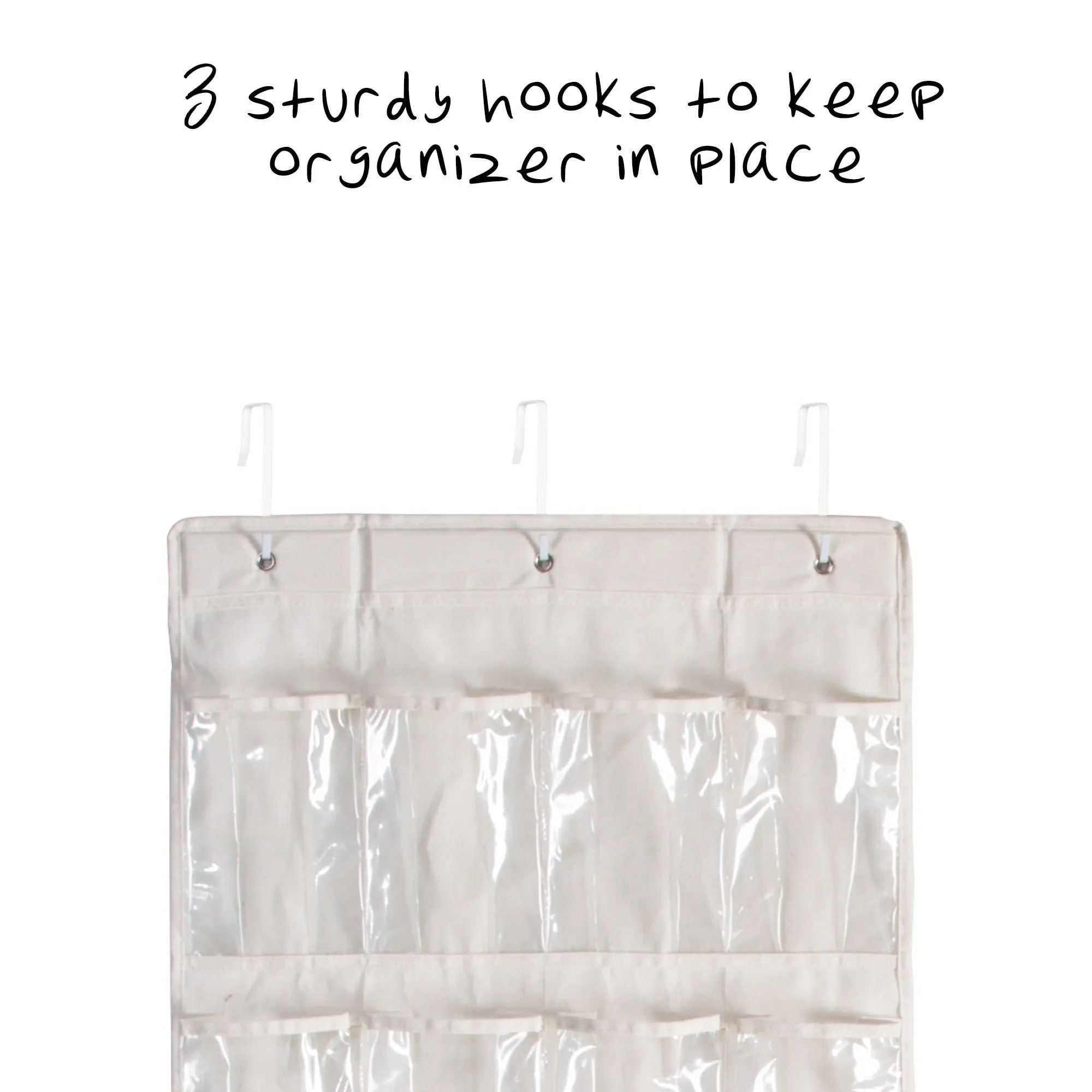 24-Pocket Over-The-Door Hanging Shoe Organizer, Canvas