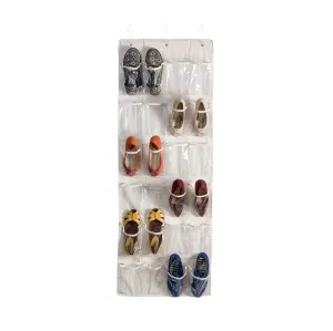 24-Pocket Over-The-Door Hanging Shoe Organizer, Canvas