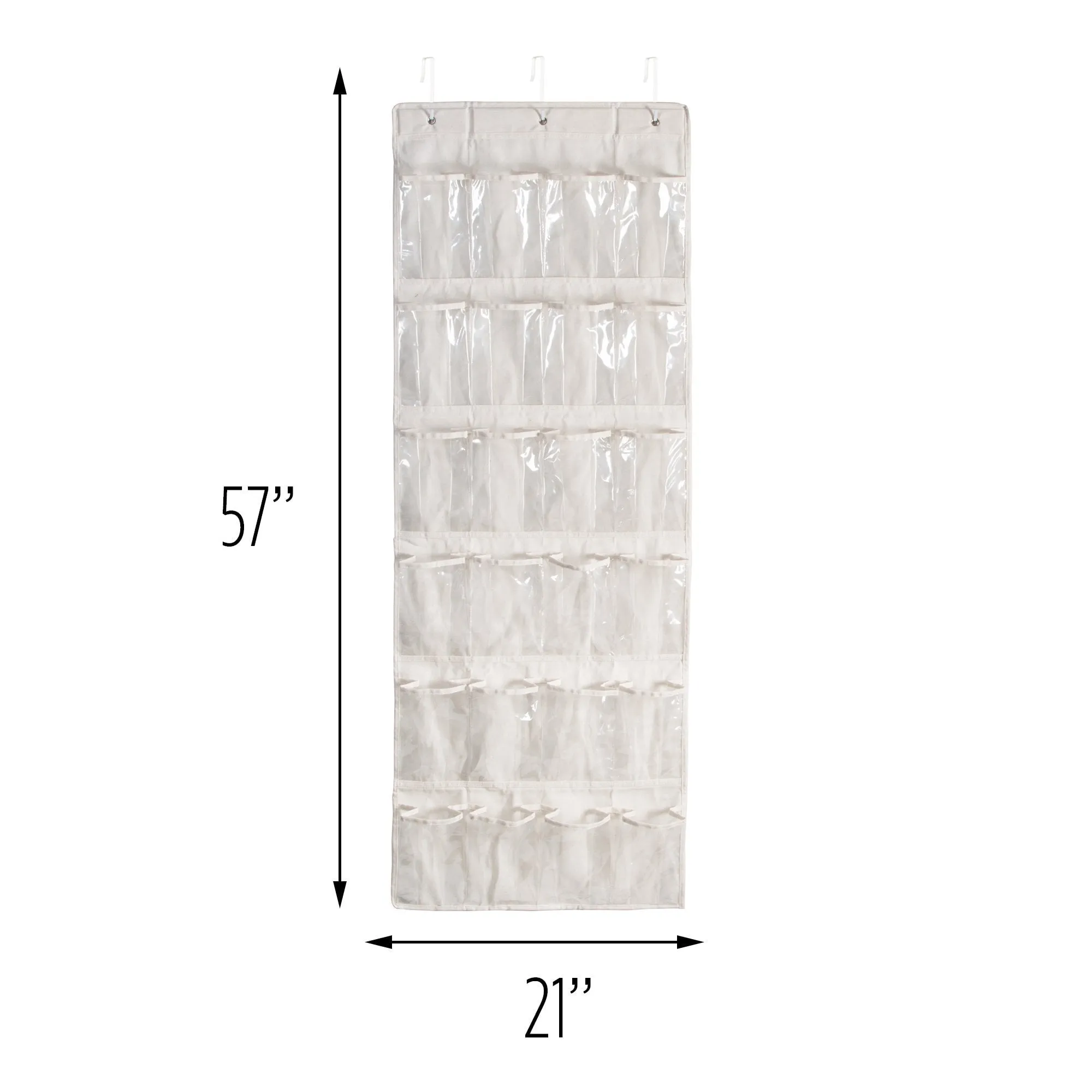 24-Pocket Over-The-Door Hanging Shoe Organizer, Canvas