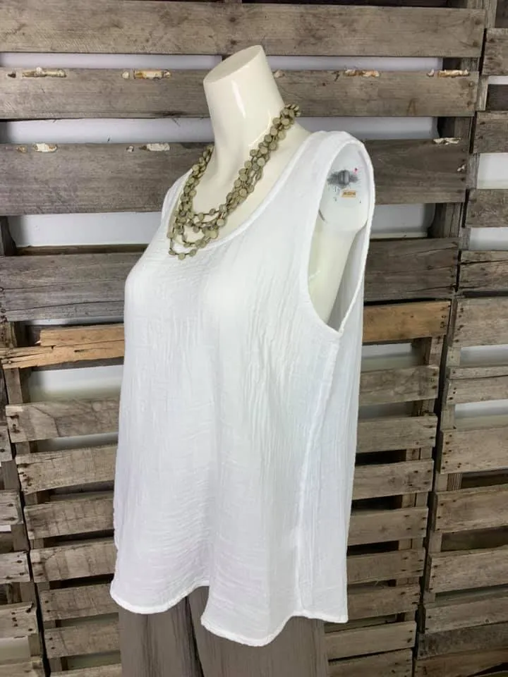 797 Katy Tank Top-White