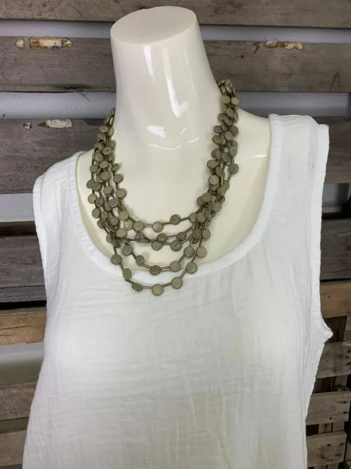 797 Katy Tank Top-White