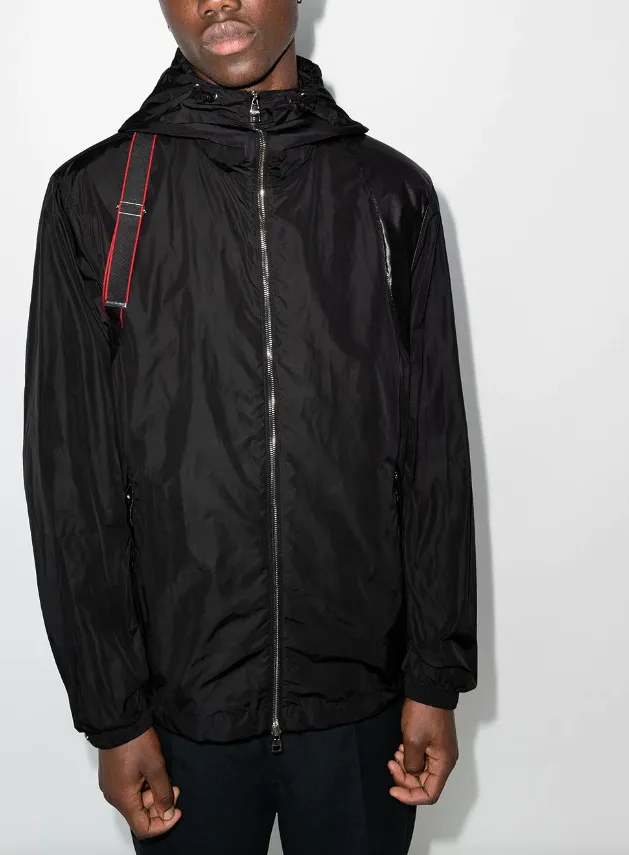 Alexander McQueen harness logo tape jacket
