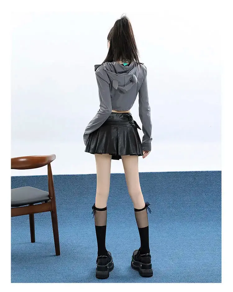 Alr™ Women's Gothic Pleated A-Line Mini Skirt