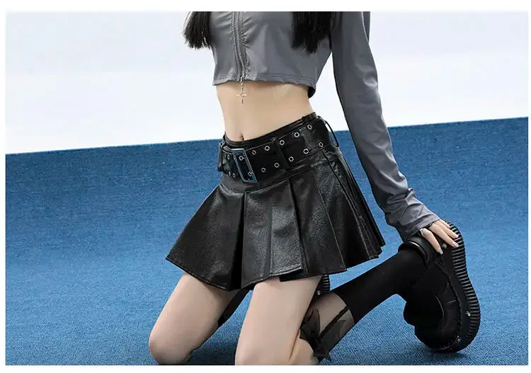 Alr™ Women's Gothic Pleated A-Line Mini Skirt