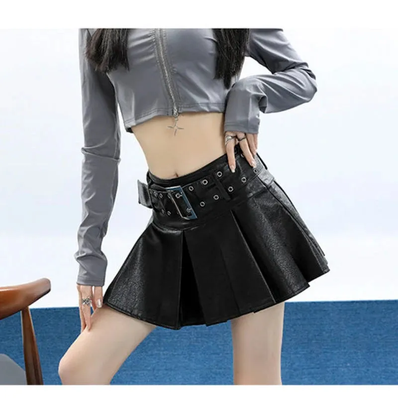 Alr™ Women's Gothic Pleated A-Line Mini Skirt