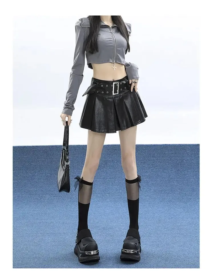 Alr™ Women's Gothic Pleated A-Line Mini Skirt