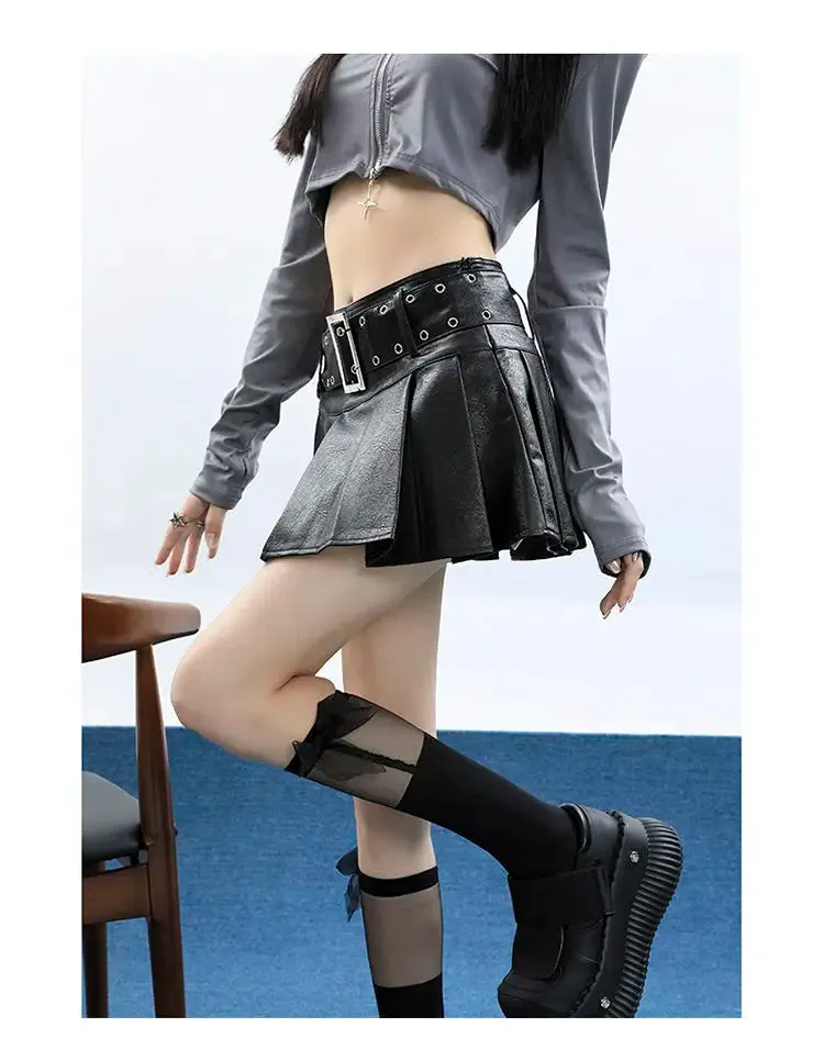 Alr™ Women's Gothic Pleated A-Line Mini Skirt