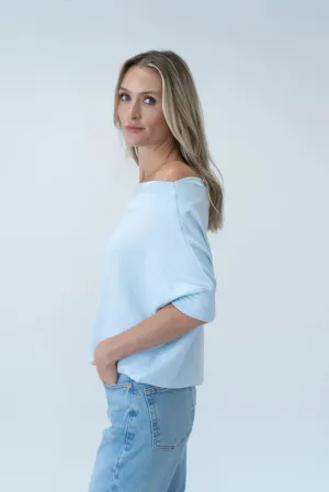Anywhere Top Short Sleeve Airy Blue