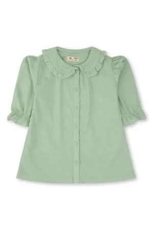 Aqua Cotton Frill Top