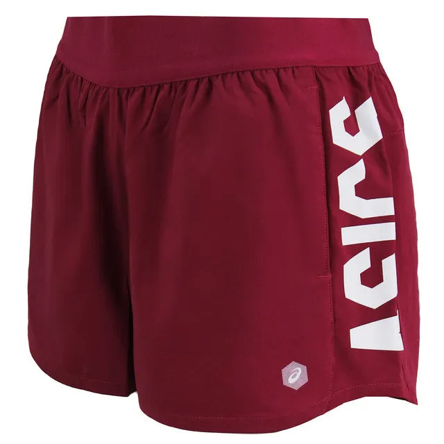 Asics Performance Womens Burgundy Shorts