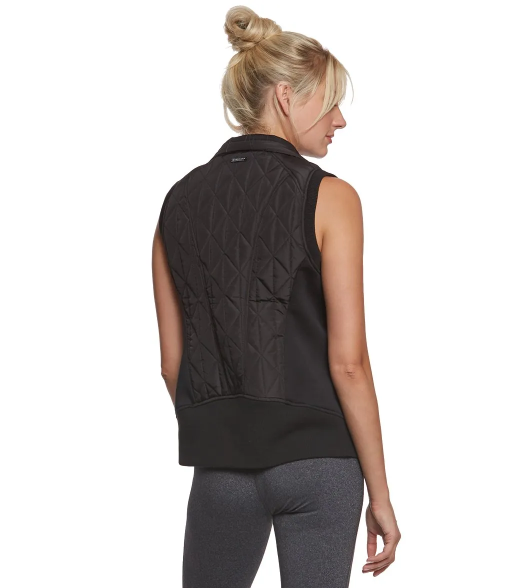 Betsey Johnson Performance Hybrid Rib Trim Quilt After Yoga Vest