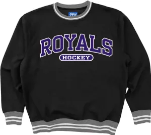 Black Crew Fleece with graphite trim by Blue 84 NEW