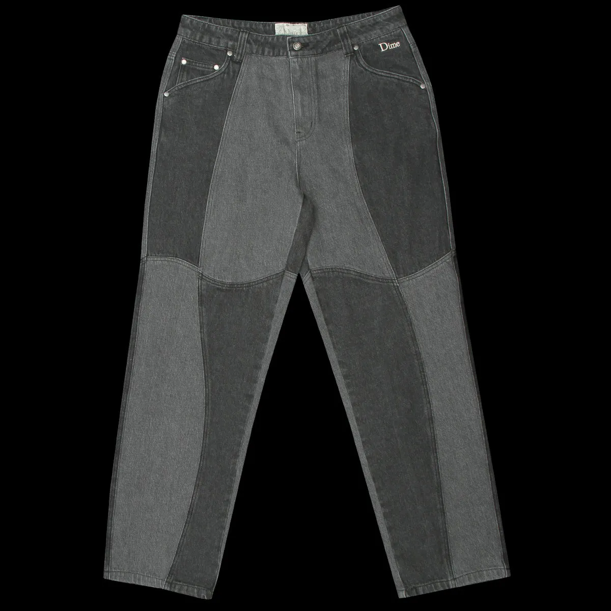 Blocked Relaxed Denim Pants