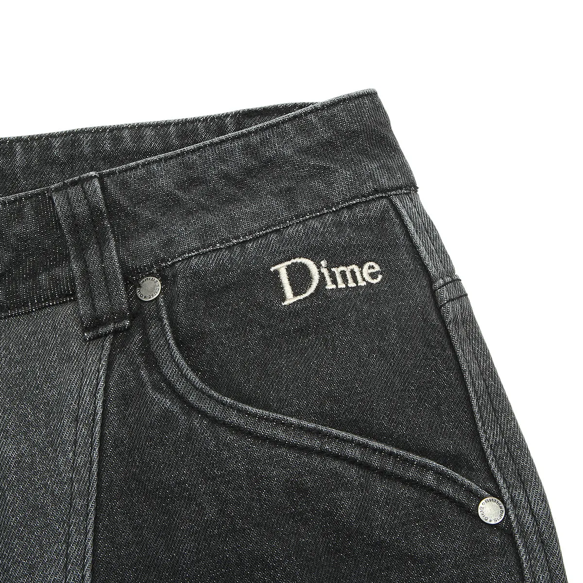 Blocked Relaxed Denim Pants