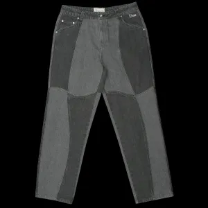 Blocked Relaxed Denim Pants