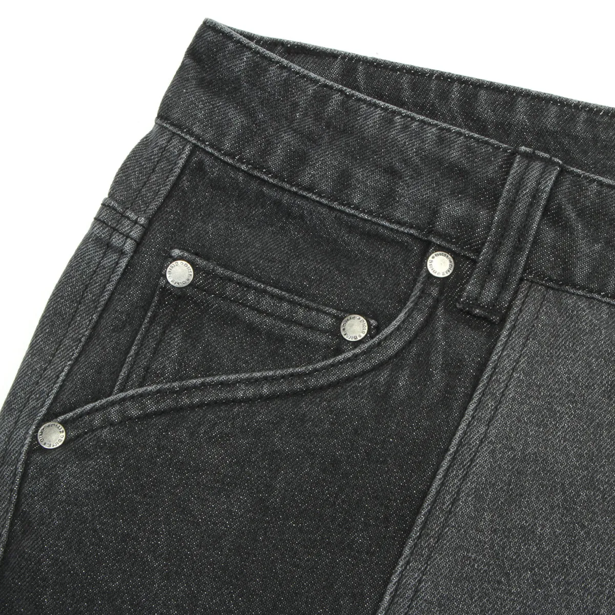 Blocked Relaxed Denim Pants