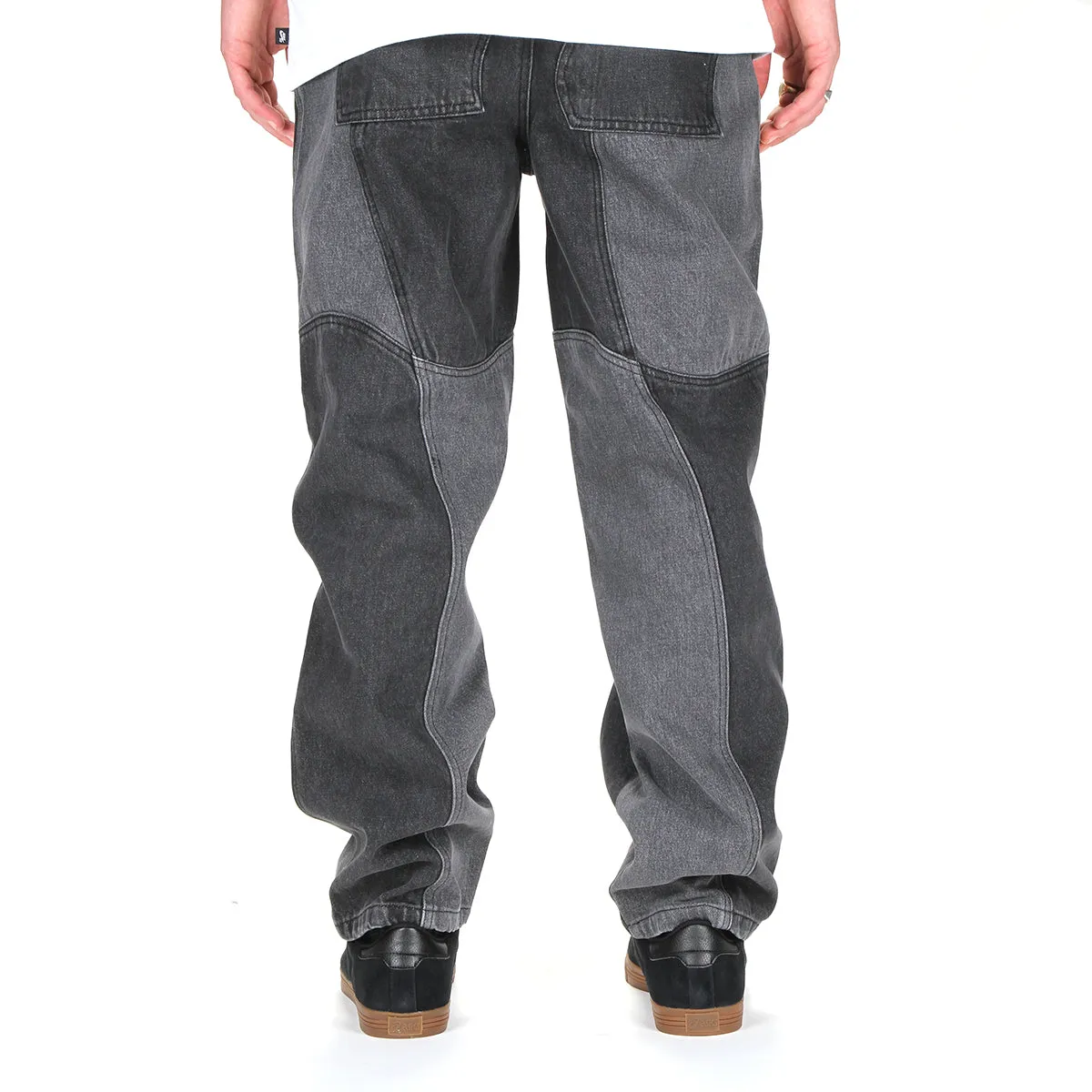 Blocked Relaxed Denim Pants
