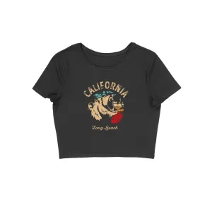 California Long Beach Design Crop Top