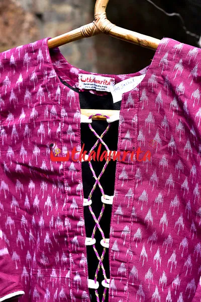 Chhatu White Over Magenta (Ladies' Jacket)
