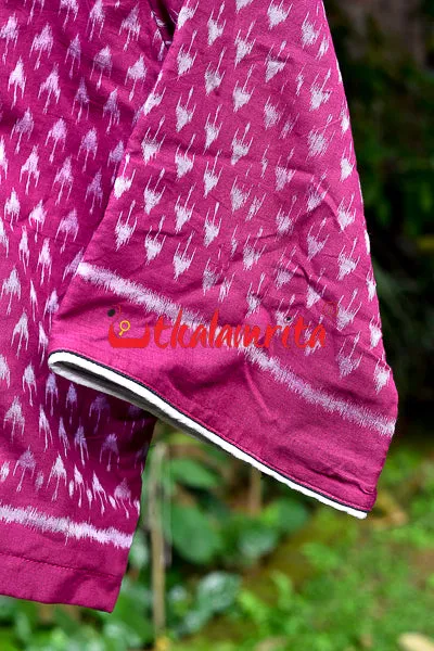 Chhatu White Over Magenta (Ladies' Jacket)
