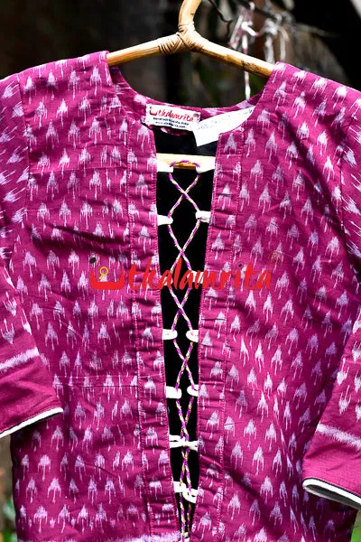 Chhatu White Over Magenta (Ladies' Jacket)