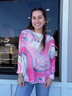 Cotton Candy Tie-Dye Knit Top
