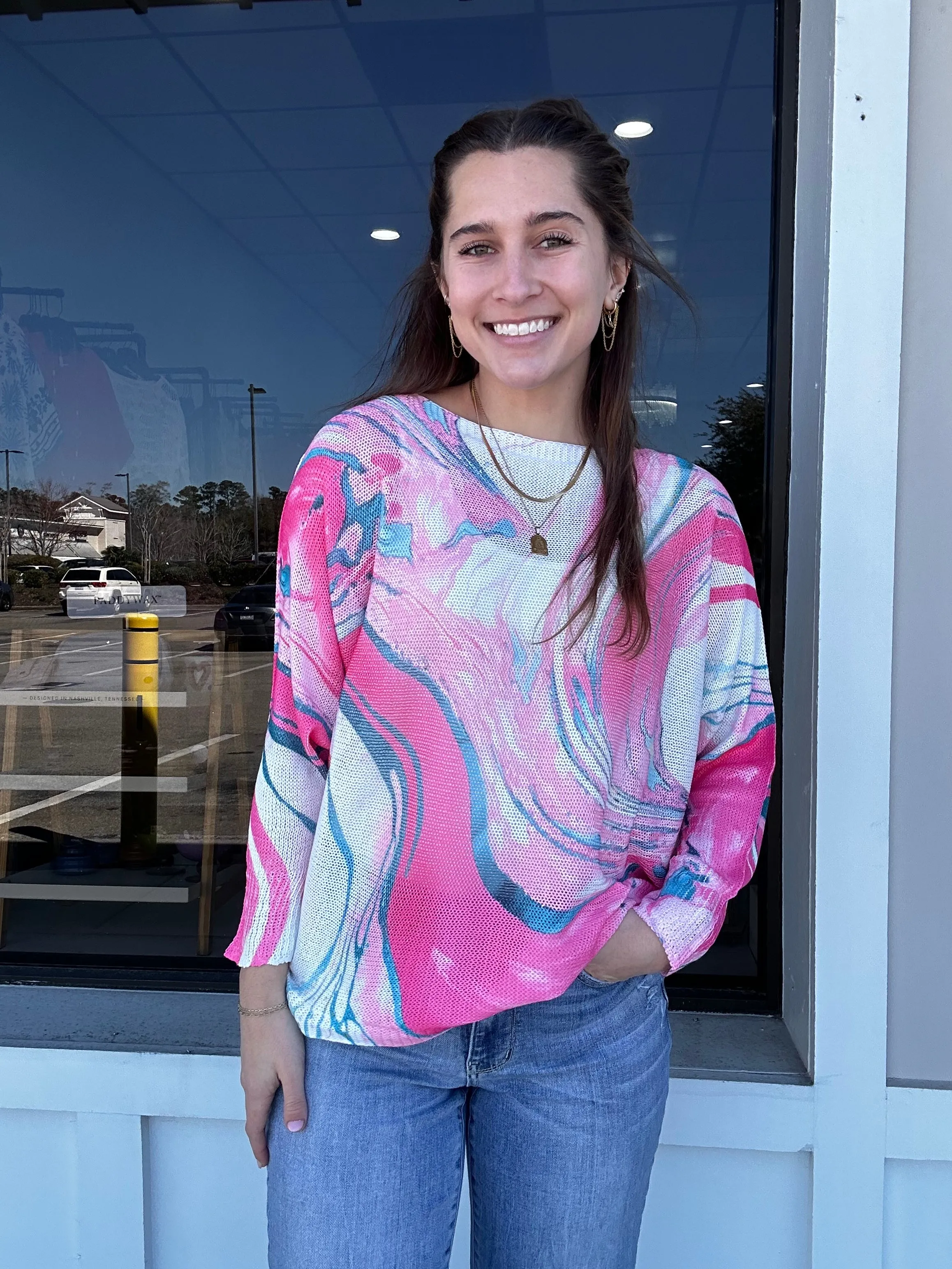 Cotton Candy Tie-Dye Knit Top