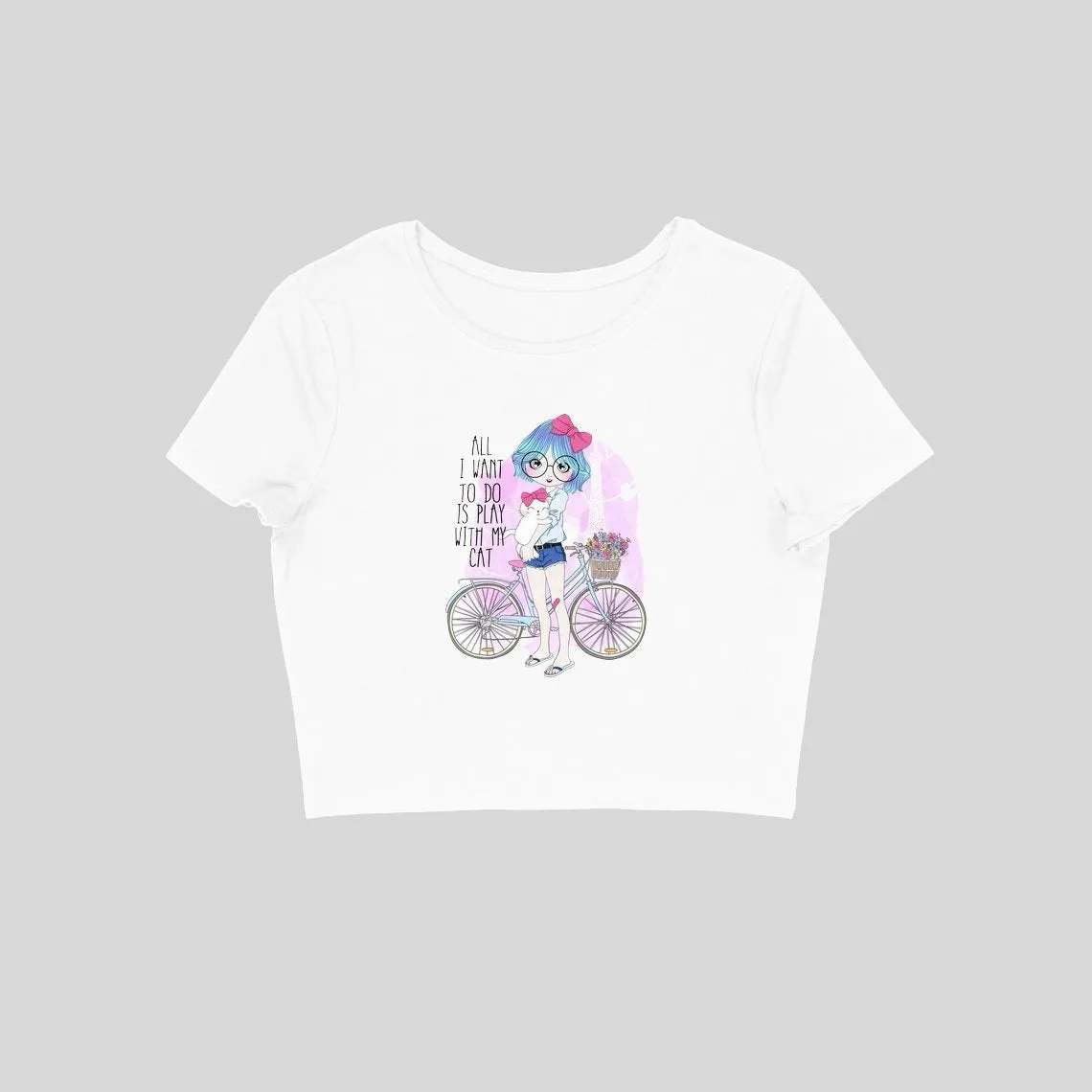 Cute Cat Girl Crop Top