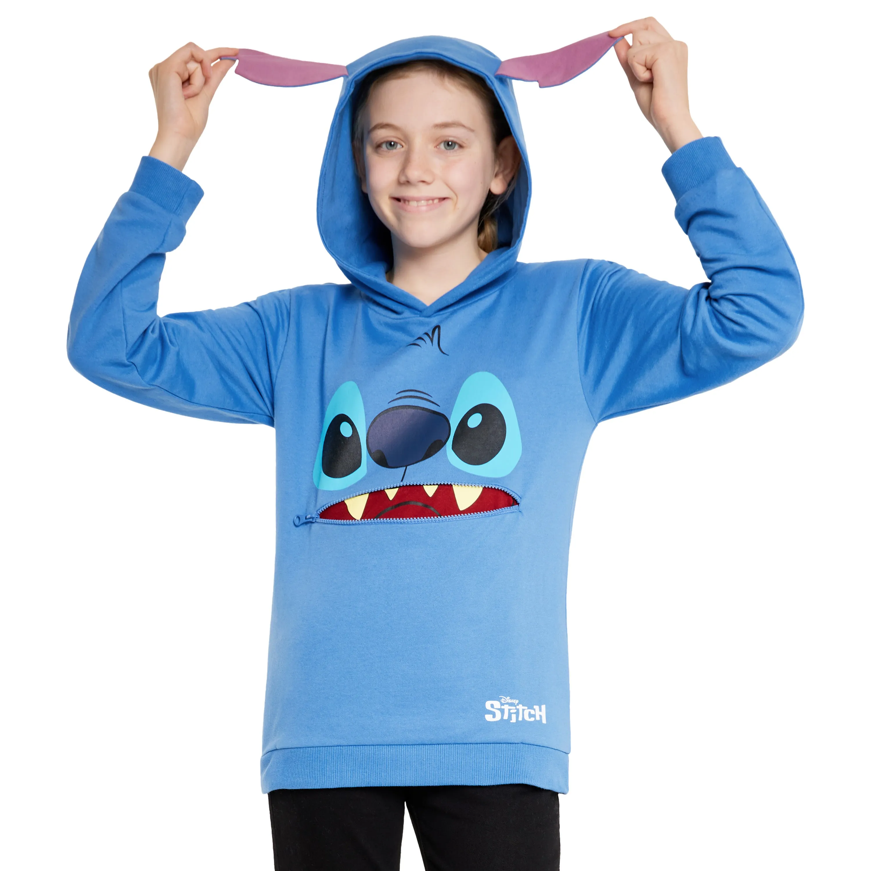 Disney Stitch Hoodie for Girls Teens, Warm Hooded Sweatshirt Soft Fashion Jumper