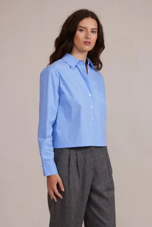 Enzo Button Up Top - Blue