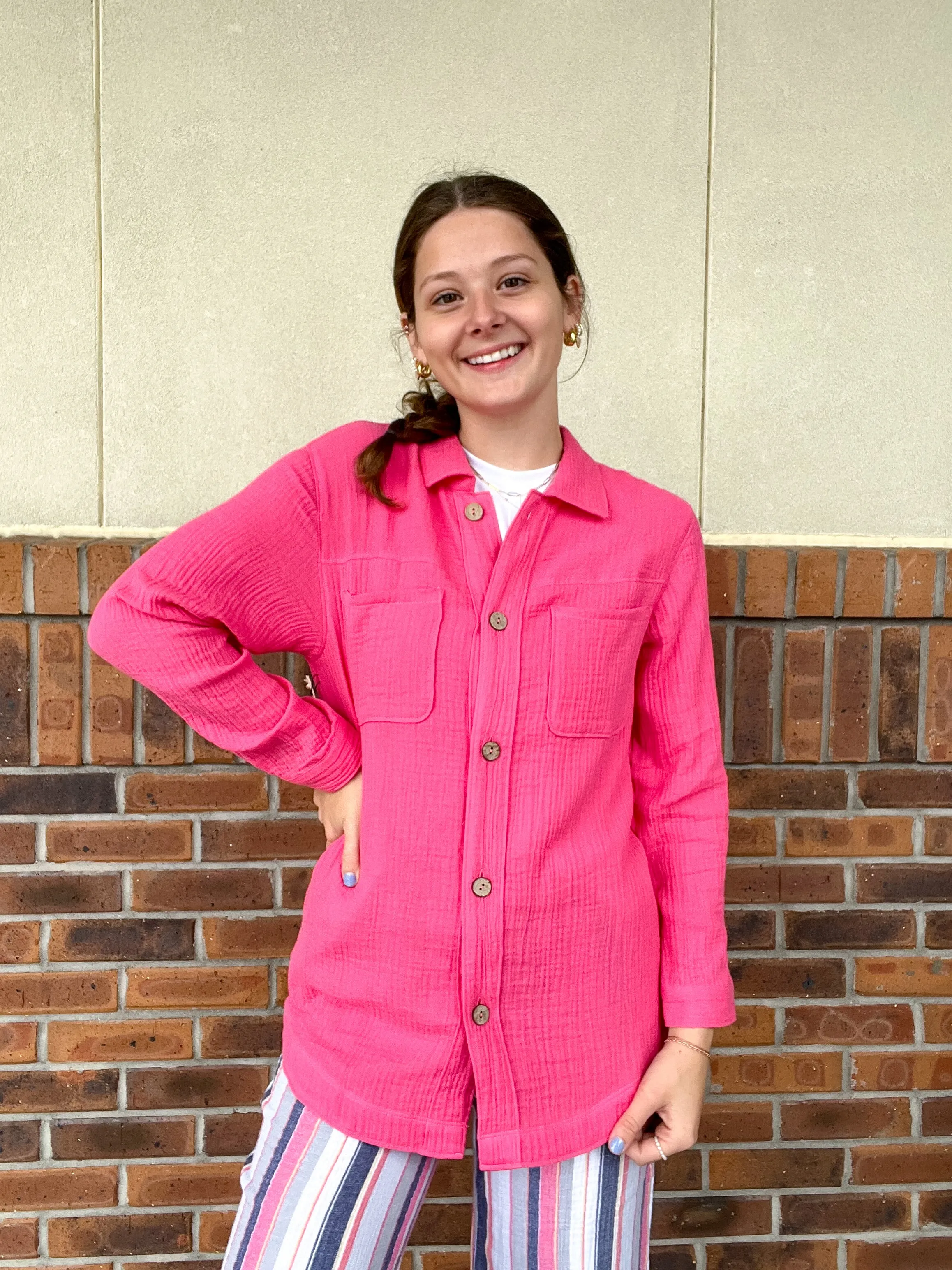 Escape by Habitat Watermelon Cabana Shirt