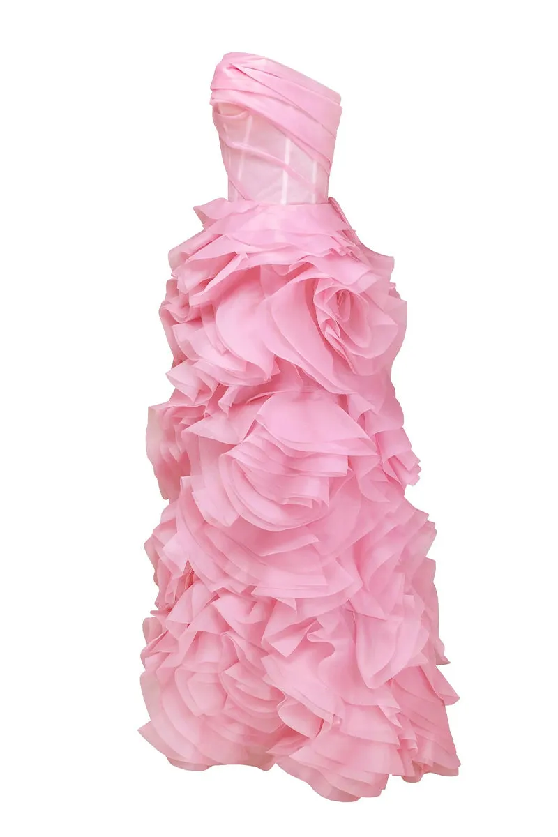 Evening Icon Tulle Trendy Strapless Maxi Dress