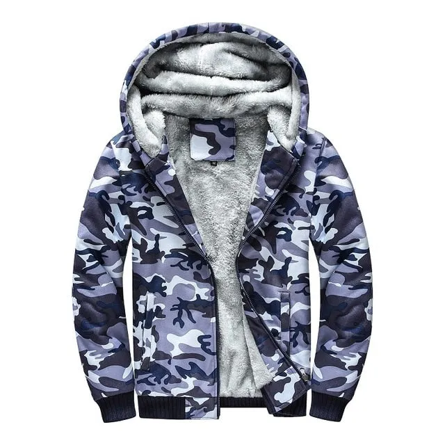 FGKKS Hoodies Men Fleece Hooded Casual Winter Fashion Brand Thickened Warm Coat Male Sweatshirts Coat Zipper Hoody Man's