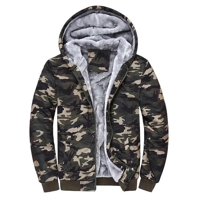 FGKKS Hoodies Men Fleece Hooded Casual Winter Fashion Brand Thickened Warm Coat Male Sweatshirts Coat Zipper Hoody Man's