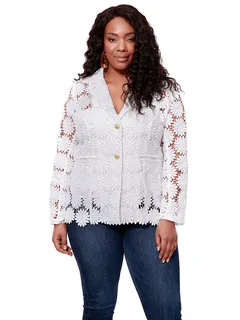 Floral Crochet Jacket | WHITE