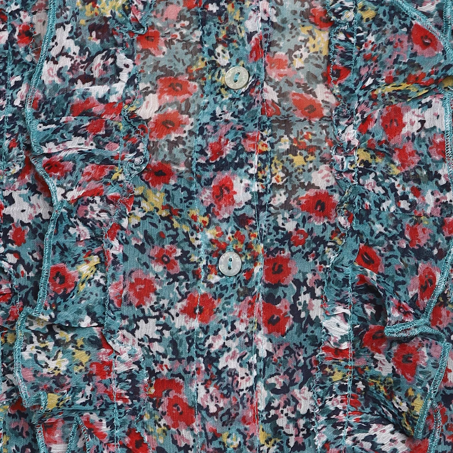 Floral Print Polyester Top