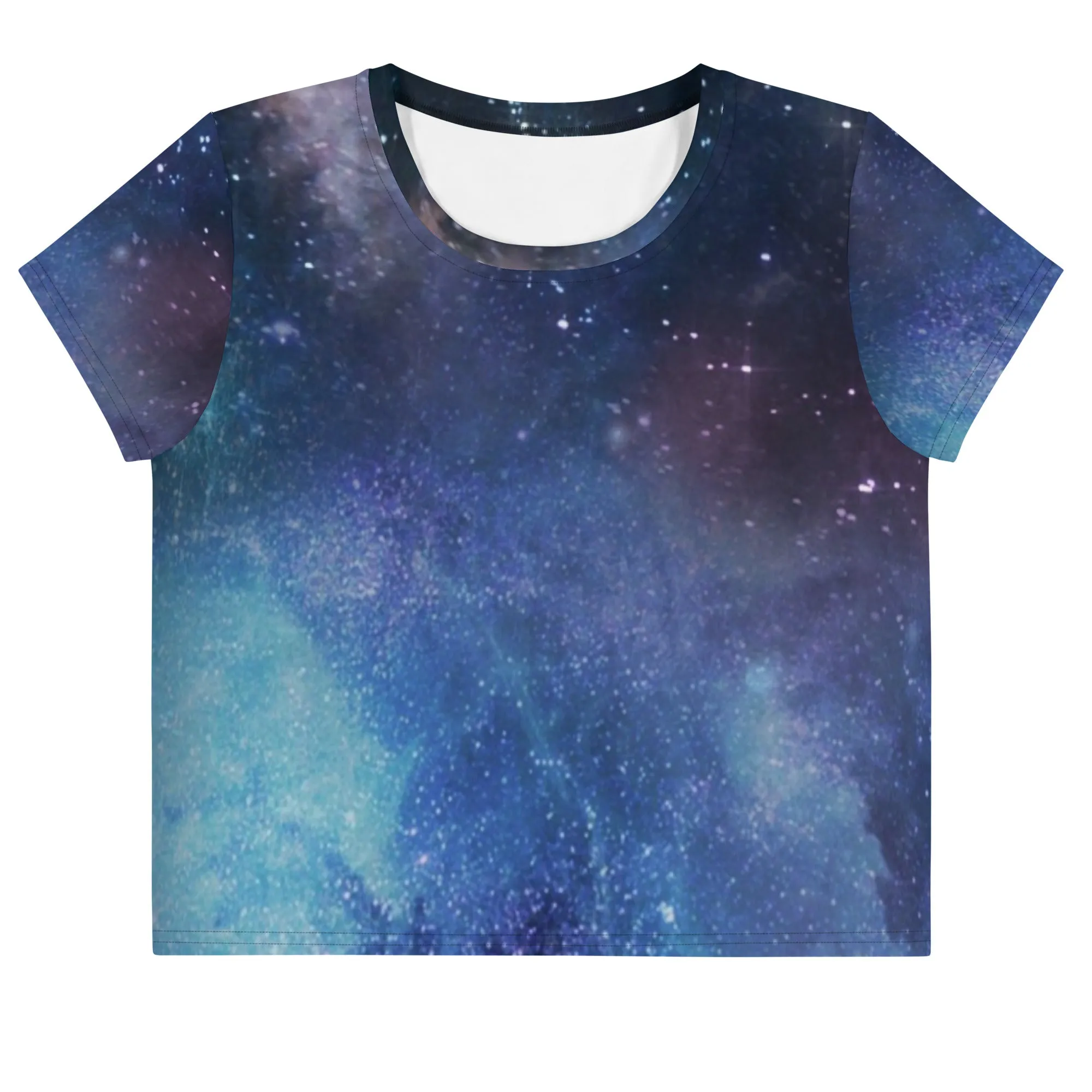 Galaxy Print Crop Top for Women's fashion, lioness-love