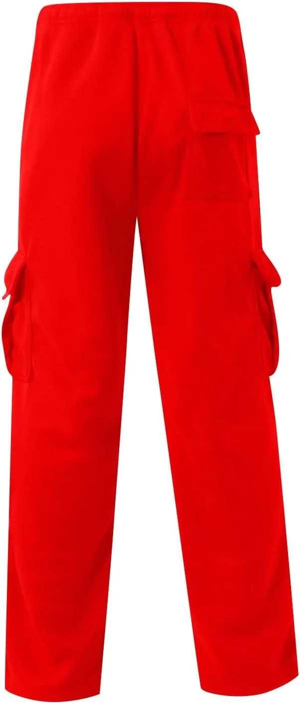 GOFULY Men Cargo Pants with Pockets Baggy Drawstring Elastic Waist Sweatpants Work Pants Stretch Athletic Joggers Trousers