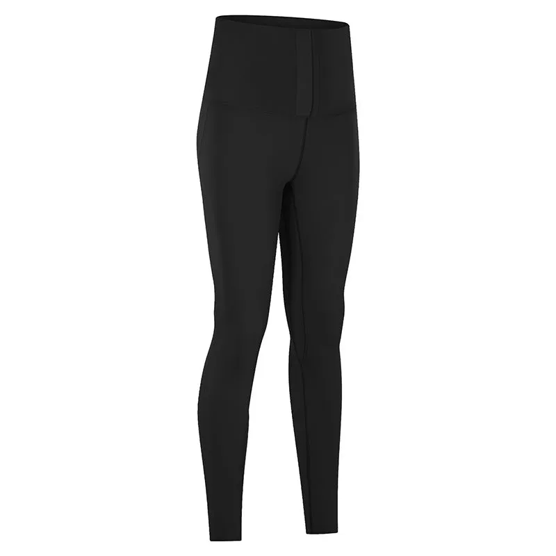 Invisible Breasted Full Length Pants Yoga Leggings