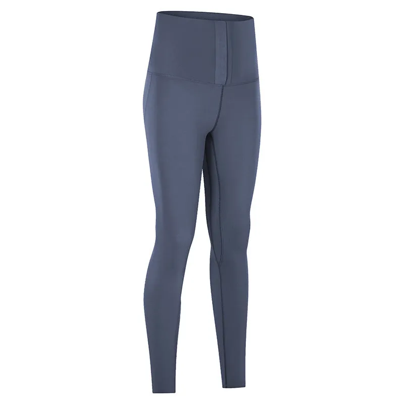 Invisible Breasted Full Length Pants Yoga Leggings