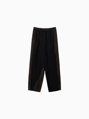 Jacquard Relaxed Pants Dark Brown
