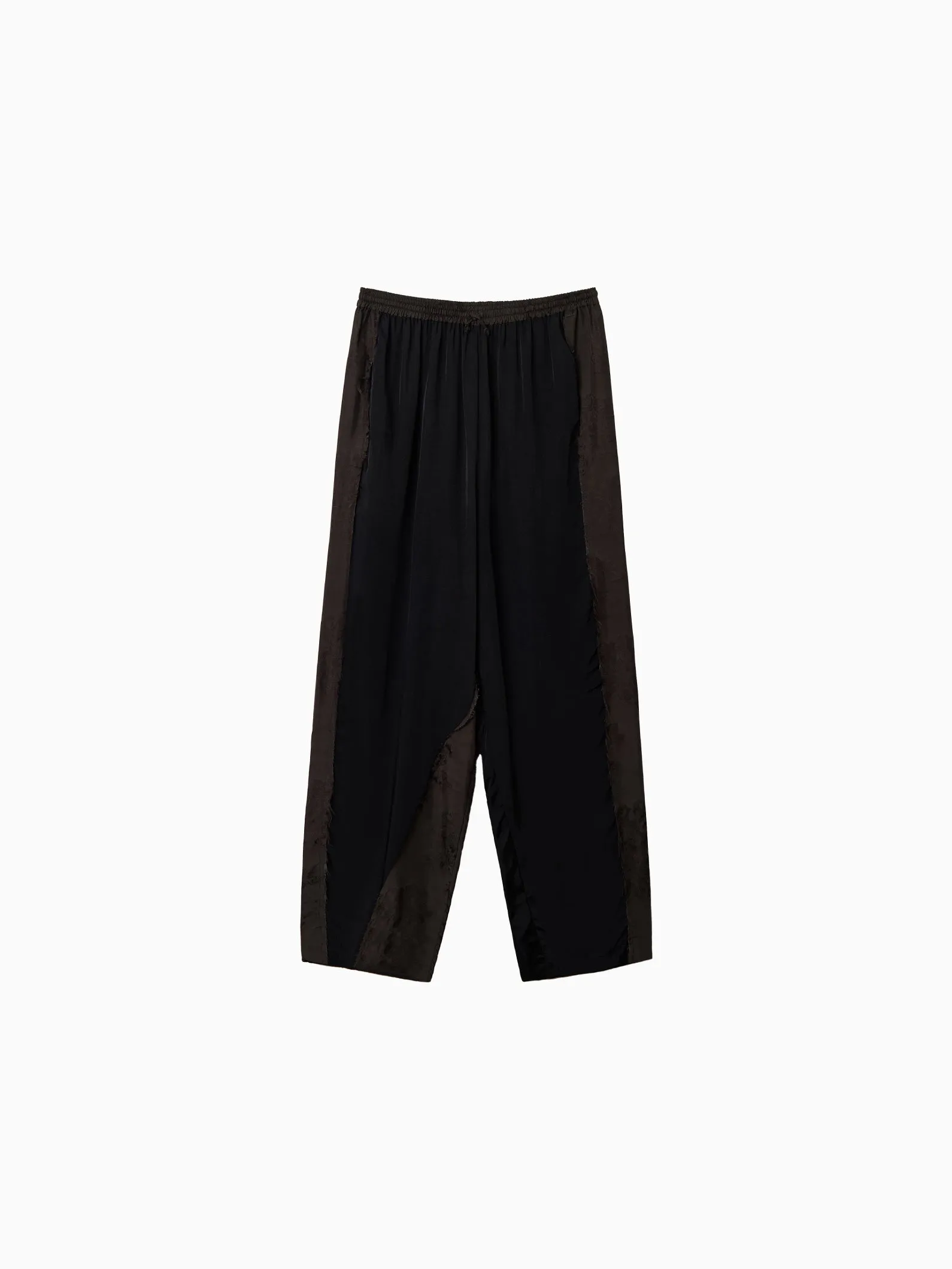 Jacquard Relaxed Pants Dark Brown