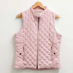 Joules Nimba Gilet UK 14 Rose Pink Soft Quilted Zip Front