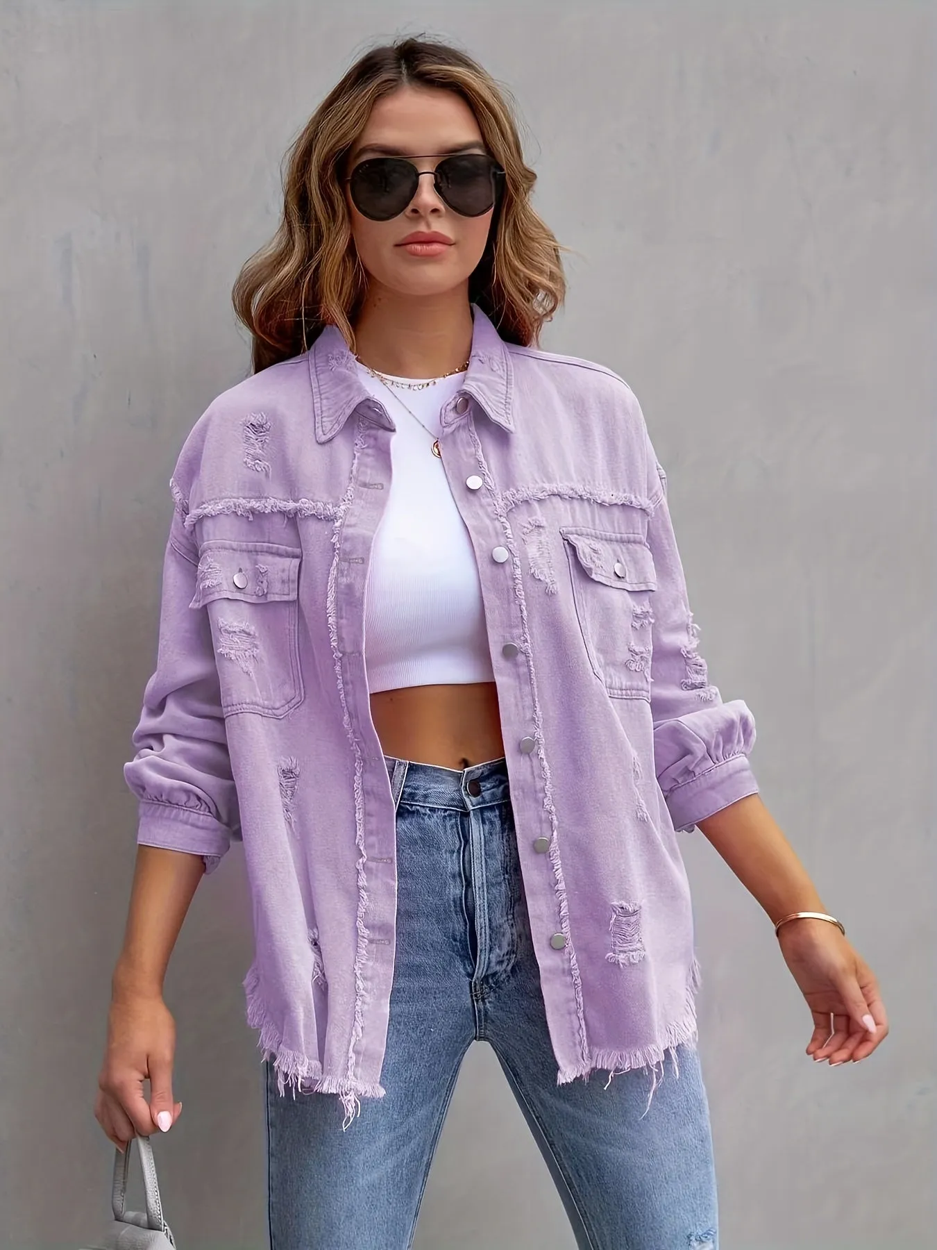 Judy - Ripped Denim Jacket