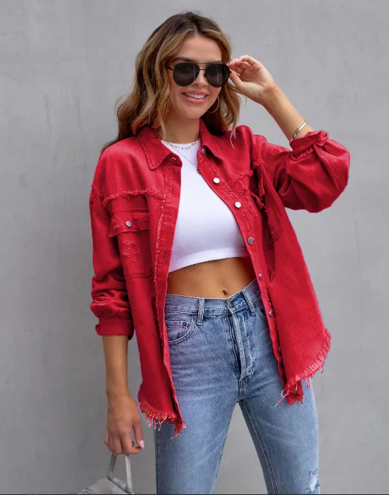 Judy - Ripped Denim Jacket