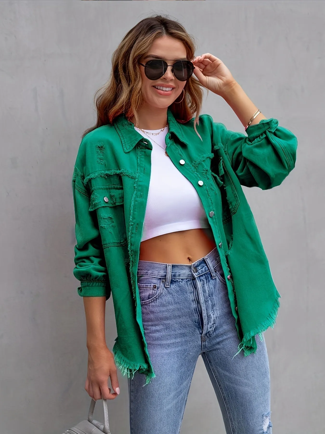 Judy - Ripped Denim Jacket