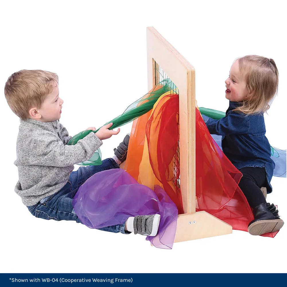 Jumbo Rainbow Play Scarves | Set of 6 Vibrant 36” Nylon Squares