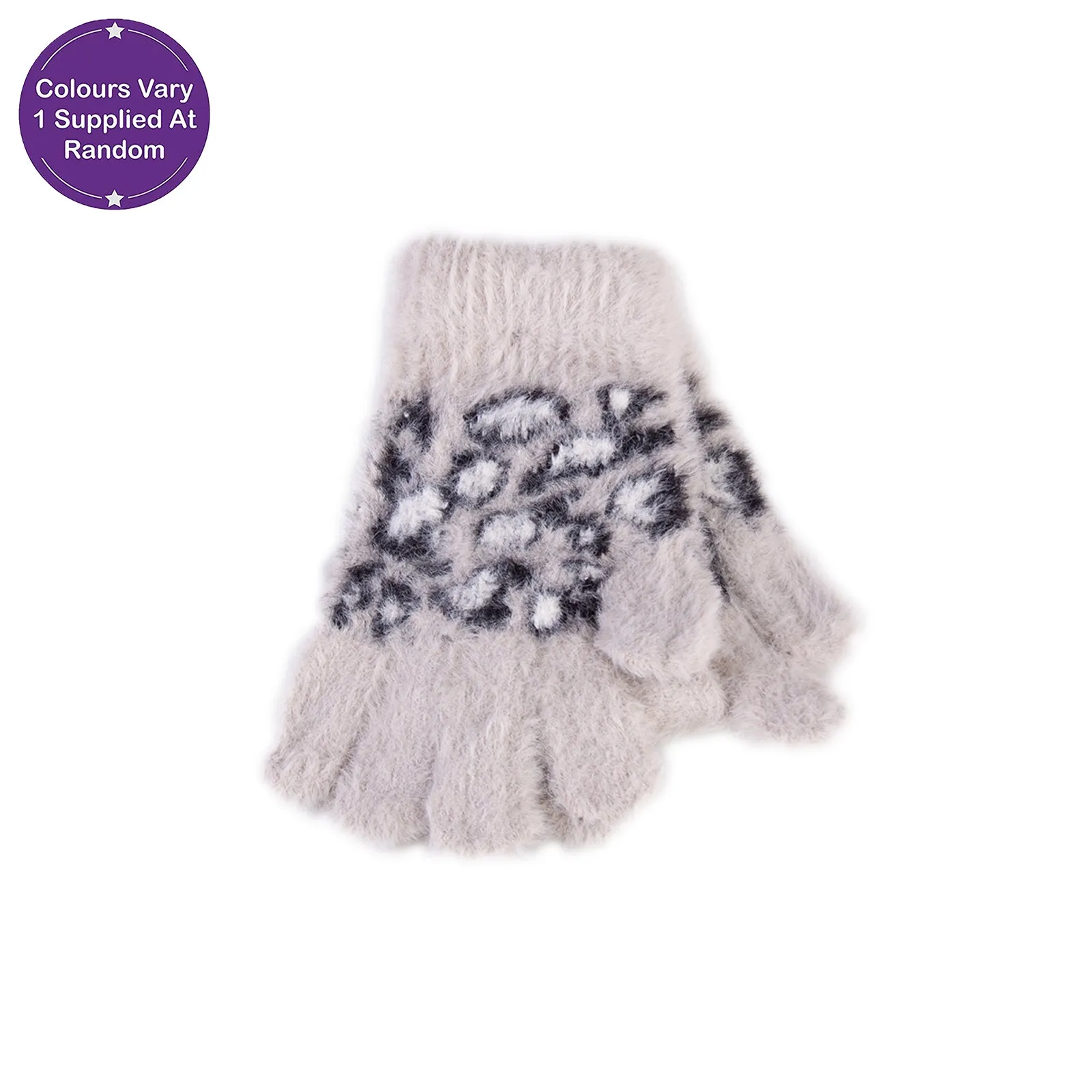 Ladies Leopard Print Soft Gloves