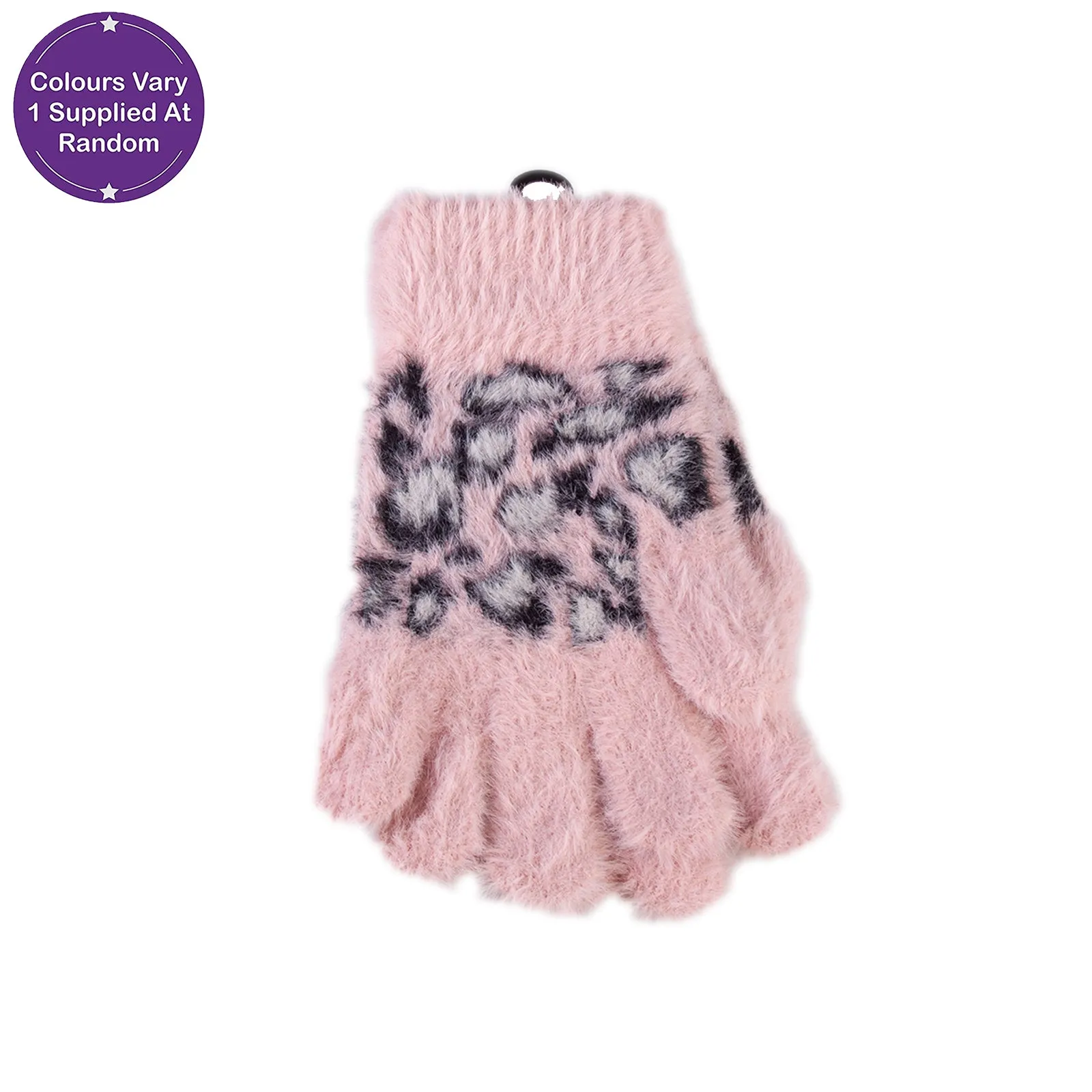 Ladies Leopard Print Soft Gloves