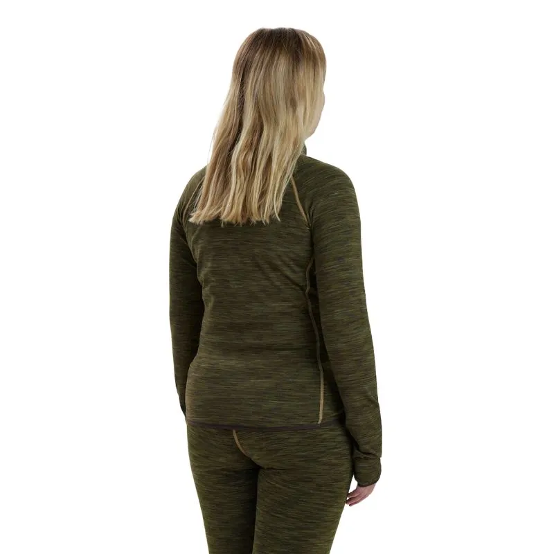 Lady Insulated Fleece In Green Melange
